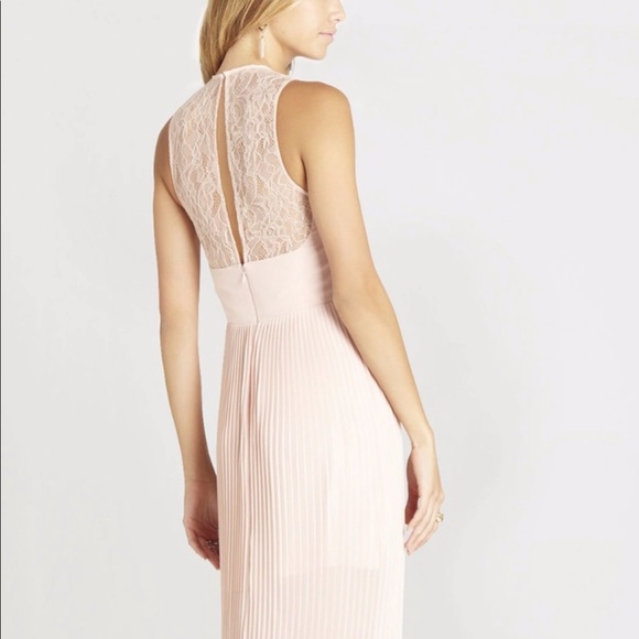 Light pink pleated long dress - Picture 2 of 2